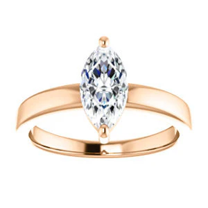 CZ Wedding Set, featuring The Myaka engagement ring (Customizable Marquise Cut Solitaire with Medium Band) - Image 11
