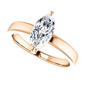 CZ Wedding Set, featuring The Myaka engagement ring (Customizable Marquise Cut Solitaire with Medium Band) - Image 13