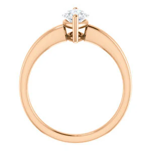 CZ Wedding Set, featuring The Myaka engagement ring (Customizable Marquise Cut Solitaire with Medium Band) - Image 3