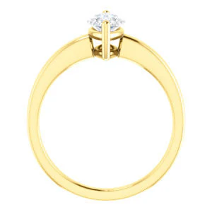 CZ Wedding Set, featuring The Myaka engagement ring (Customizable Marquise Cut Solitaire with Medium Band) - Image 5
