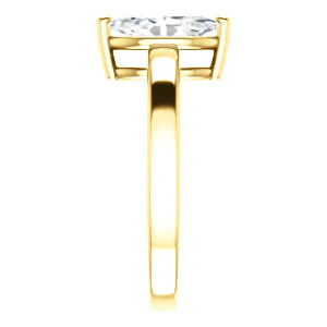 CZ Wedding Set, featuring The Myaka engagement ring (Customizable Marquise Cut Solitaire with Medium Band) - Image 8