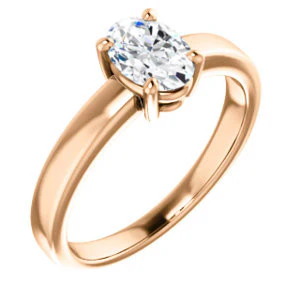 CZ Wedding Set, featuring The Myaka engagement ring (Customizable Oval Cut Solitaire with Medium Band) - Image 10