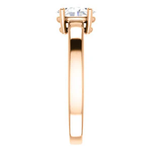 CZ Wedding Set, featuring The Myaka engagement ring (Customizable Oval Cut Solitaire with Medium Band) - Image 12