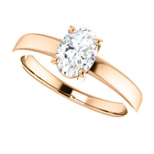 CZ Wedding Set, featuring The Myaka engagement ring (Customizable Oval Cut Solitaire with Medium Band) - Image 13