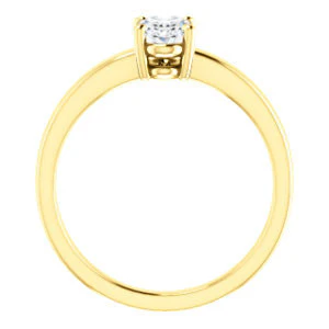 CZ Wedding Set, featuring The Myaka engagement ring (Customizable Oval Cut Solitaire with Medium Band) - Image 3