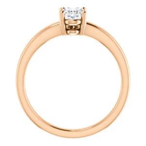 CZ Wedding Set, featuring The Myaka engagement ring (Customizable Oval Cut Solitaire with Medium Band) - Image 5