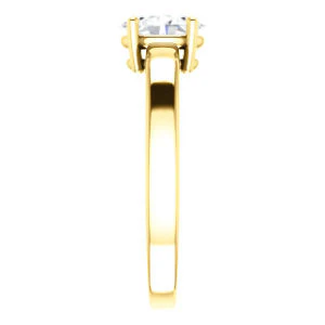 CZ Wedding Set, featuring The Myaka engagement ring (Customizable Oval Cut Solitaire with Medium Band) - Image 8