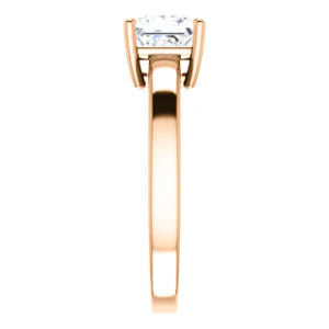 CZ Wedding Set, featuring The Myaka engagement ring (Customizable Princess Cut Solitaire with Medium Band) - Image 12