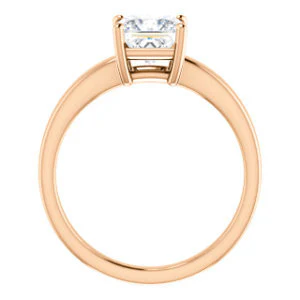 CZ Wedding Set, featuring The Myaka engagement ring (Customizable Princess Cut Solitaire with Medium Band) - Image 5