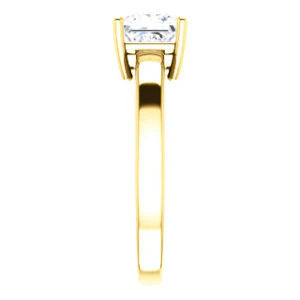 CZ Wedding Set, featuring The Myaka engagement ring (Customizable Princess Cut Solitaire with Medium Band) - Image 8