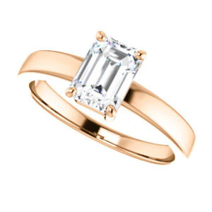 CZ Wedding Set, featuring The Myaka engagement ring (Customizable Radiant Cut Solitaire with Medium Band) - Image 13