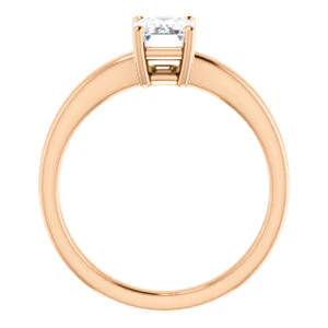 CZ Wedding Set, featuring The Myaka engagement ring (Customizable Radiant Cut Solitaire with Medium Band) - Image 3