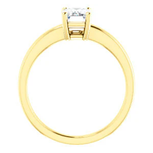 CZ Wedding Set, featuring The Myaka engagement ring (Customizable Radiant Cut Solitaire with Medium Band) - Image 5