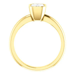 CZ Wedding Set, featuring The Stacie engagement ring (Customizable Bezel-set Radiant Cut Solitaire with Grooved Band) - Image 5