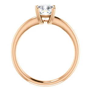 CZ Wedding Set, featuring The Venusia engagement ring (Customizable Cushion Cut Solitaire with Thin Band) - Image 3