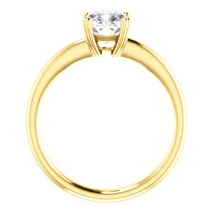 CZ Wedding Set, featuring The Venusia engagement ring (Customizable Cushion Cut Solitaire with Thin Band) - Image 5
