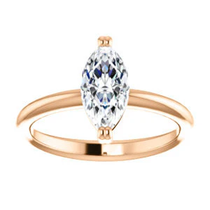 CZ Wedding Set, featuring The Venusia engagement ring (Customizable Marquise Cut Solitaire with Thin Band) - Image 11