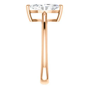 CZ Wedding Set, featuring The Venusia engagement ring (Customizable Marquise Cut Solitaire with Thin Band) - Image 12