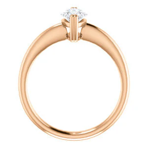 CZ Wedding Set, featuring The Venusia engagement ring (Customizable Marquise Cut Solitaire with Thin Band) - Image 3