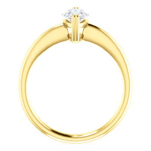 CZ Wedding Set, featuring The Venusia engagement ring (Customizable Marquise Cut Solitaire with Thin Band) - Image 5