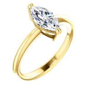 CZ Wedding Set, featuring The Venusia engagement ring (Customizable Marquise Cut Solitaire with Thin Band) - Image 6