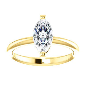 CZ Wedding Set, featuring The Venusia engagement ring (Customizable Marquise Cut Solitaire with Thin Band) - Image 7