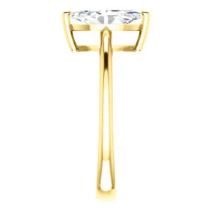 CZ Wedding Set, featuring The Venusia engagement ring (Customizable Marquise Cut Solitaire with Thin Band) - Image 8