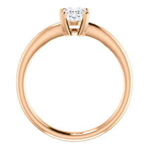 CZ Wedding Set, featuring The Venusia engagement ring (Customizable Oval Cut Solitaire with Thin Band) - Image 5