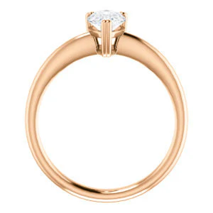 CZ Wedding Set, featuring The Venusia engagement ring (Customizable Pear Cut Solitaire with Thin Band) - Image 3