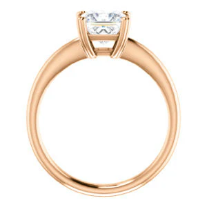 CZ Wedding Set, featuring The Venusia engagement ring (Customizable Princess Cut Solitaire with Thin Band) - Image 5