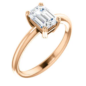 CZ Wedding Set, featuring The Venusia engagement ring (Customizable Radiant Cut Solitaire with Thin Band) - Image 10