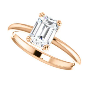 CZ Wedding Set, featuring The Venusia engagement ring (Customizable Radiant Cut Solitaire with Thin Band) - Image 13
