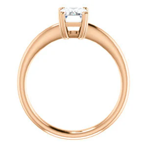 CZ Wedding Set, featuring The Venusia engagement ring (Customizable Radiant Cut Solitaire with Thin Band) - Image 3