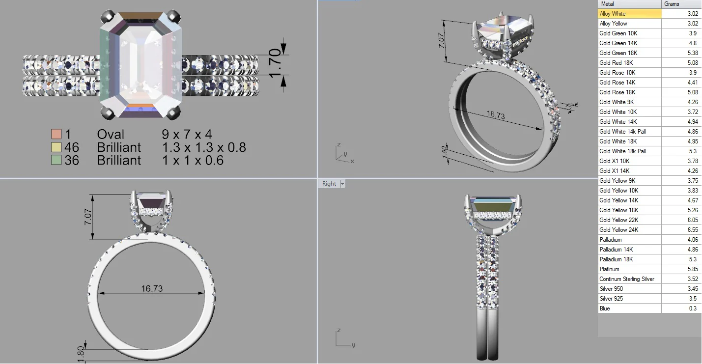 Cubic Zirconia Engagement Ring- The Sparkela (2.0 Carat Radiant Cut with Semi-Eternity Band) - Image 8