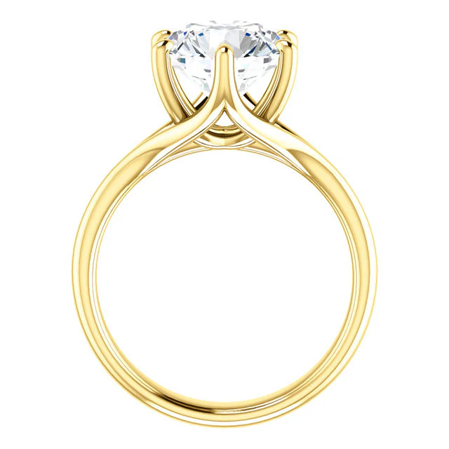 Cubic Zirconia Engagement Ring- The Marissa (Customizable 6-prong Solitaire) - Image 4