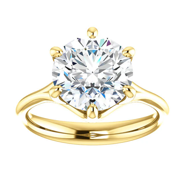 Cubic Zirconia Engagement Ring- The Marissa (Customizable 6-prong Solitaire) - Image 5