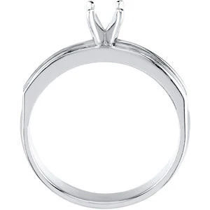 Cubic Zirconia Engagement Ring- The Norah (0.65 Carat TCW 9-stone Round Channel) - Image 3