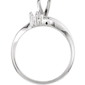 Cubic Zirconia Engagement Ring- The Sadie (Customizable 5-stone Artisan Bypass with Cluster) - Image 3