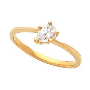 Cubic Zirconia Engagement Ring- The Shannon Avery (Pear Cut Bypass Solitaire) - Image 3