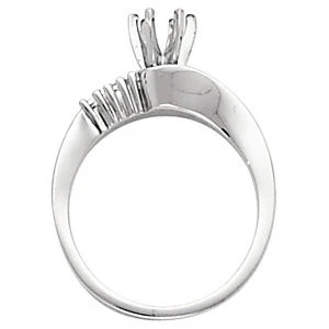 Cubic Zirconia Engagement Ring- The Tracey (Customizable 7-stone Channel Bypass) - Image 4