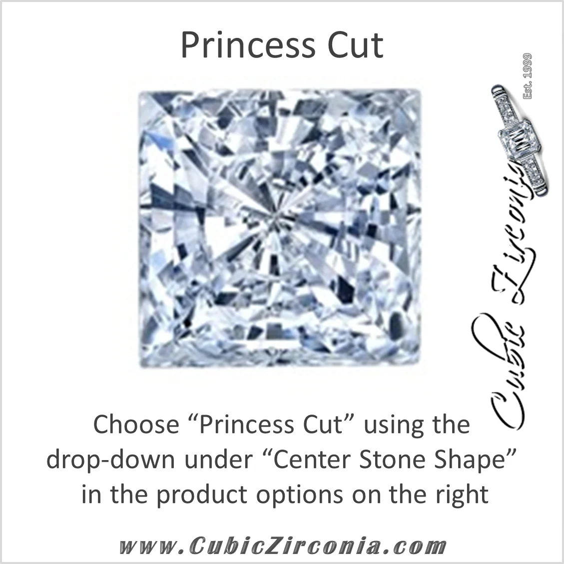 CZ Wedding Set, Style 12-82 feat The Gigi Engagement Ring (Customizable Halo Style with Pave Band) - Image 12