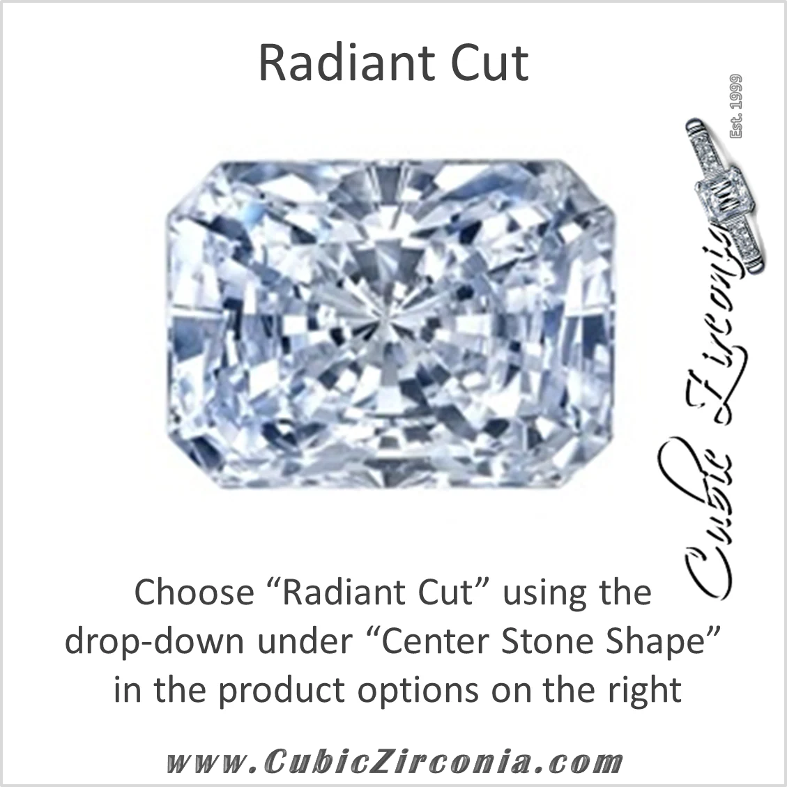 CZ Wedding Set, Style 12-82 feat The Gigi Engagement Ring (Customizable Halo Style with Pave Band) - Image 13