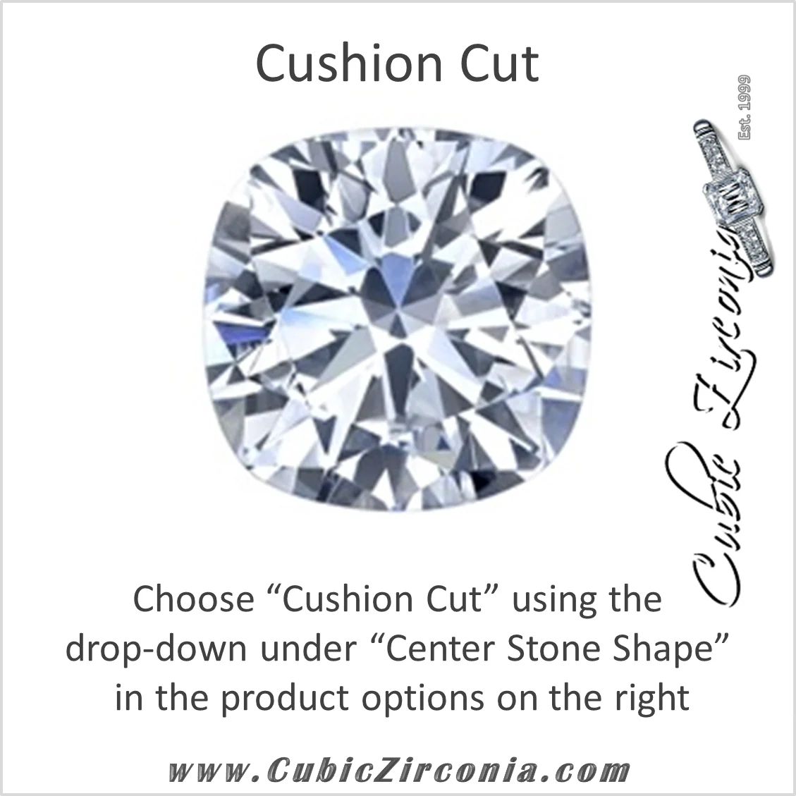 CZ Wedding Set, Style 12-82 feat The Gigi Engagement Ring (Customizable Halo Style with Pave Band) - Image 6