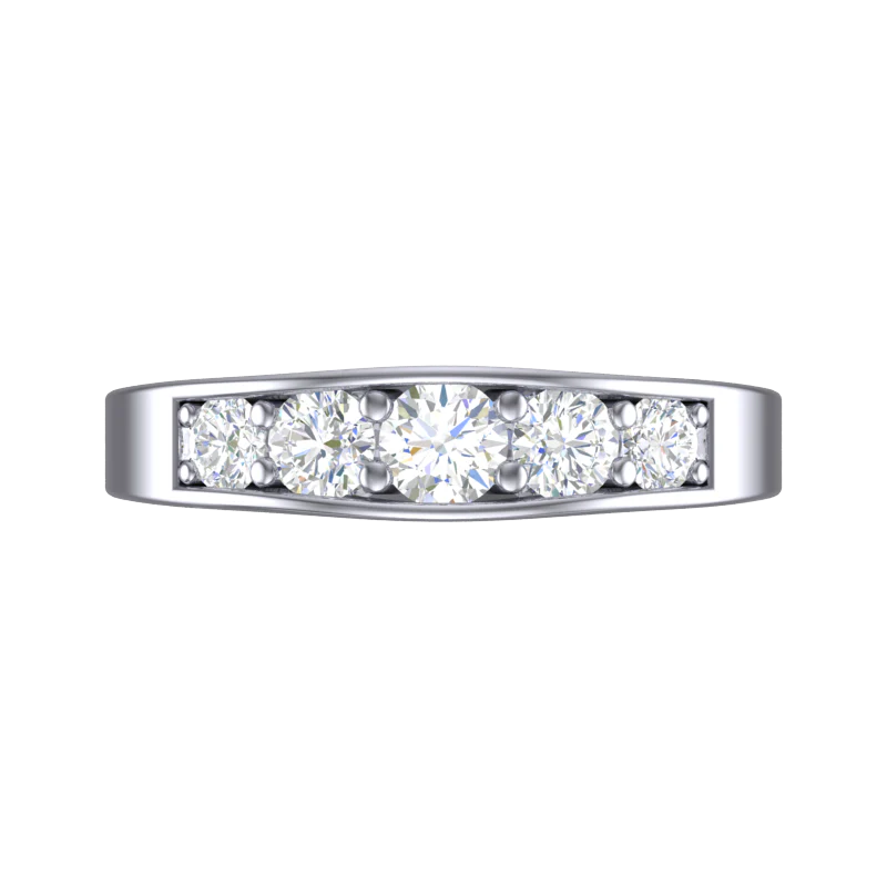 CZ Wedding Set, Style 12-95 feat The Jenny Mae Engagement Ring (Marquise Cut with Round Channel Setting) - Image 10