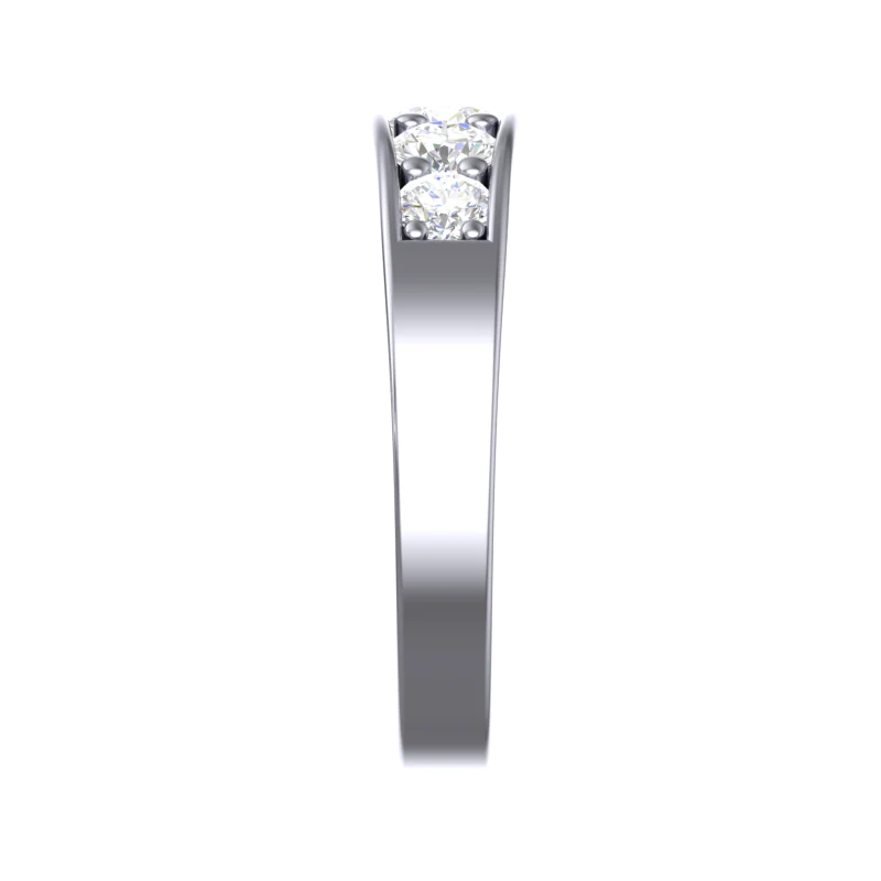 CZ Wedding Set, Style 12-95 feat The Jenny Mae Engagement Ring (Marquise Cut with Round Channel Setting) - Image 12