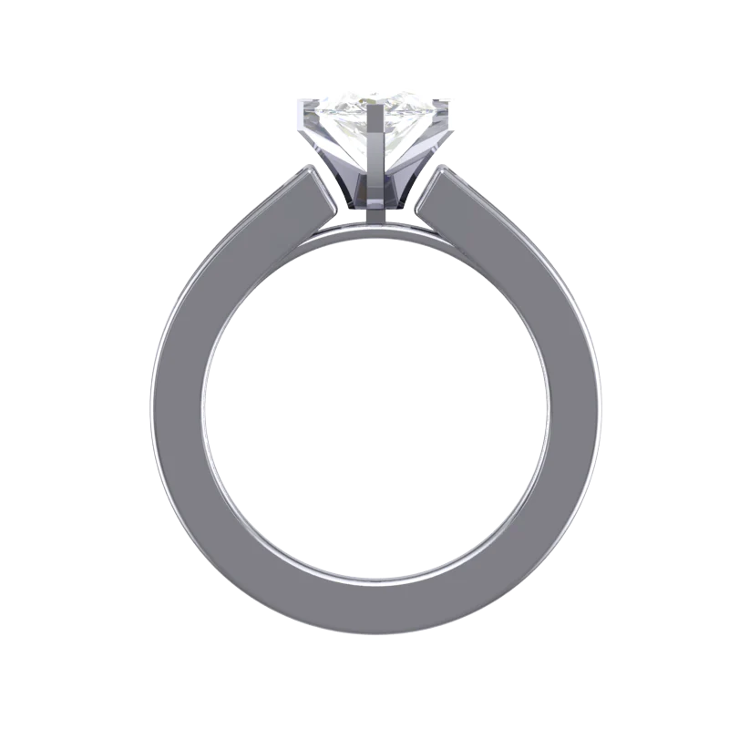 CZ Wedding Set, Style 12-95 feat The Jenny Mae Engagement Ring (Marquise Cut with Round Channel Setting) - Image 8