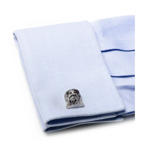 Men’s Cufflinks- 3D Palladium Plated Chewbacca (Licensed Star Wars®) - Image 4