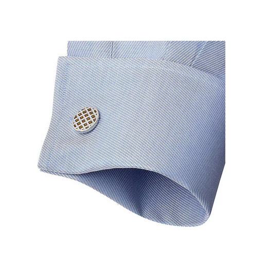 Men’s Cufflinks- Amber Quilted Circles - Image 3