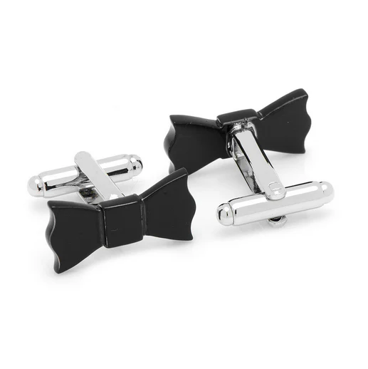 Men’s Cufflinks- Black Bow Ties - Image 3