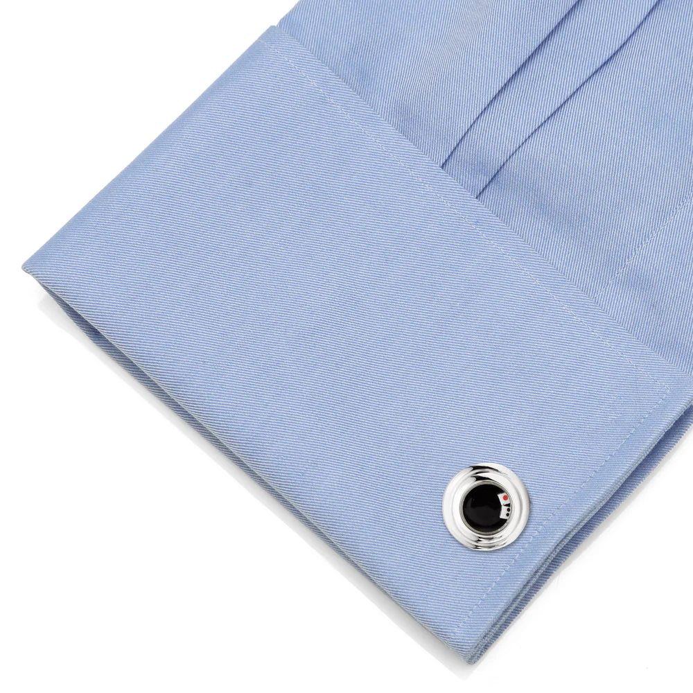 Men’s Cufflinks- Black Dice Design - Image 3